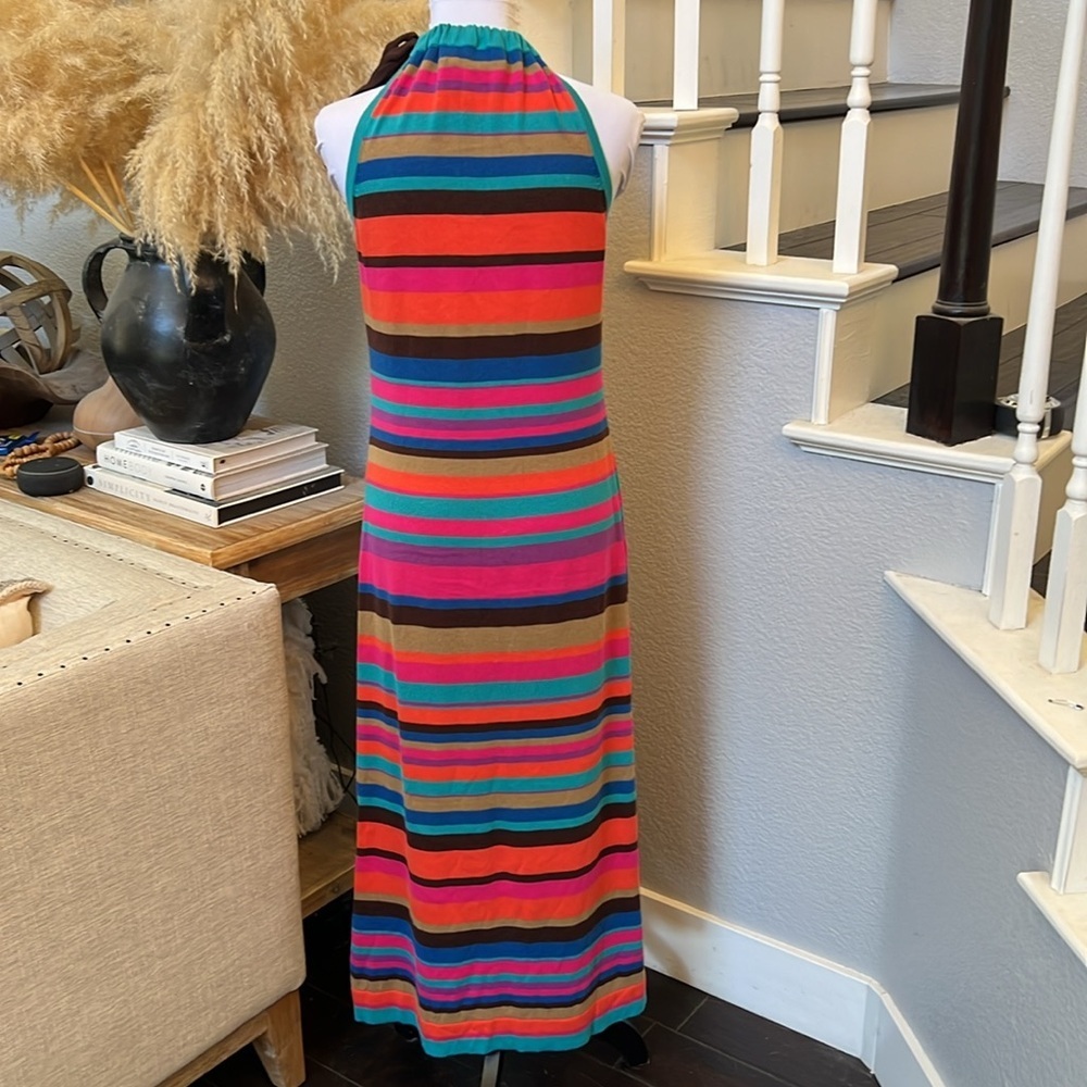 Trina Turk Multicolored Halter Dress Size Small - Picture 5 of 8
